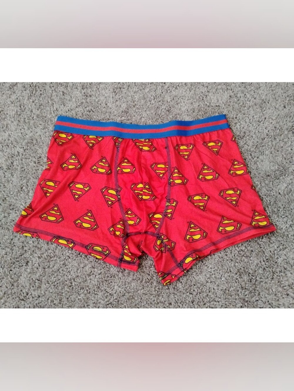 DC Comics Men's Superman All-Over Print Boxer Briefs